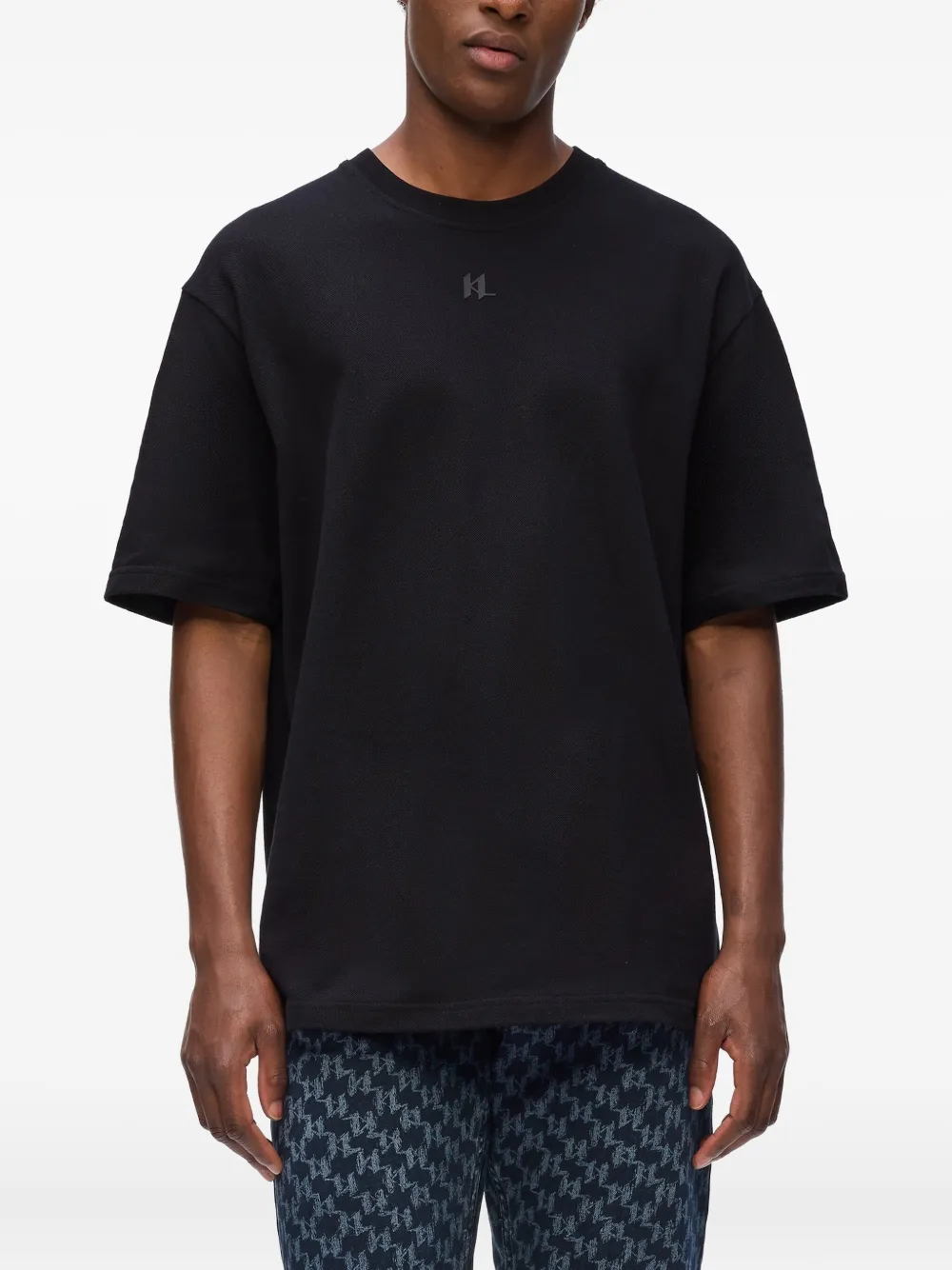 Karl Lagerfeld T-shirt met logoprint Zwart