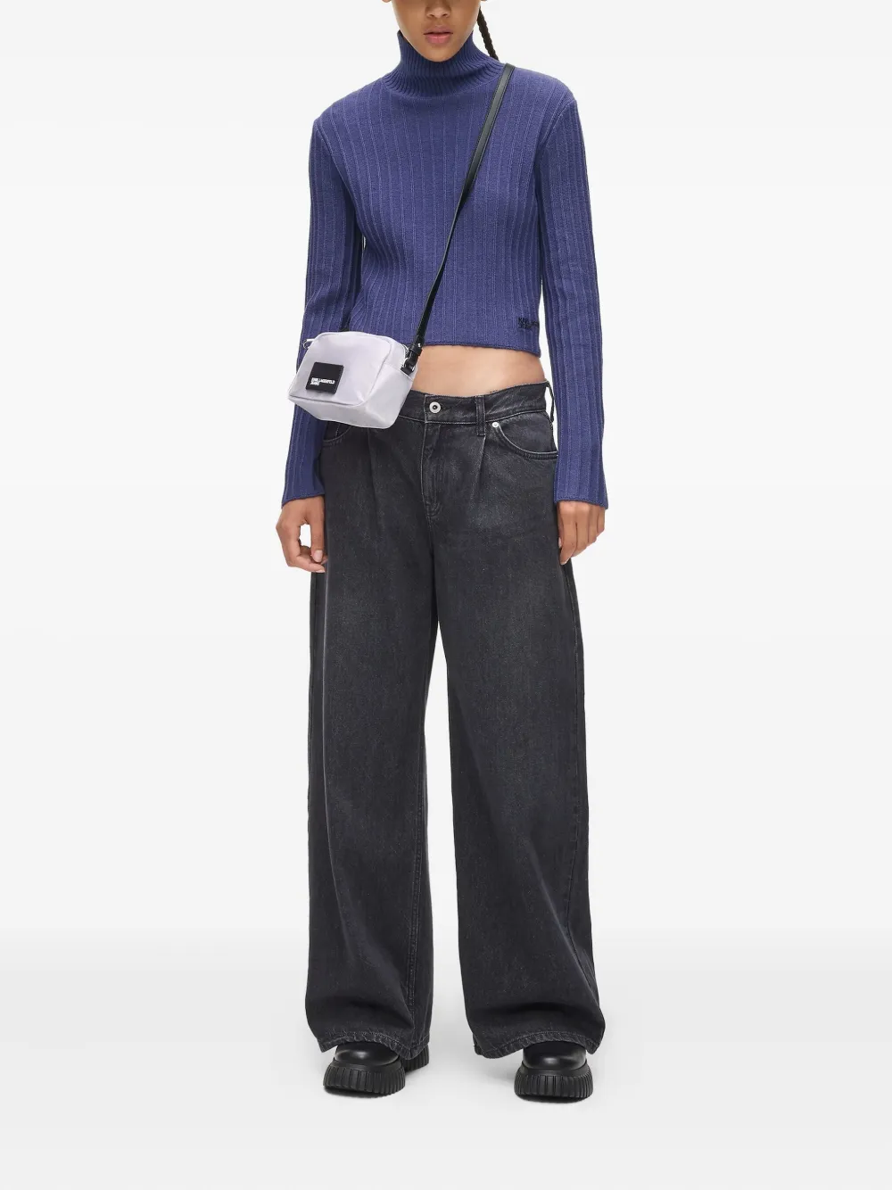 Karl Lagerfeld Jeans ribbed turtleneck sweater | Knitted Sweaters | Image 2