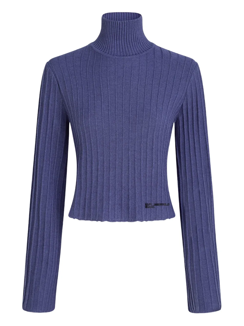 Karl Lagerfeld Jeans ribbed turtleneck sweater | Blue | Image 1