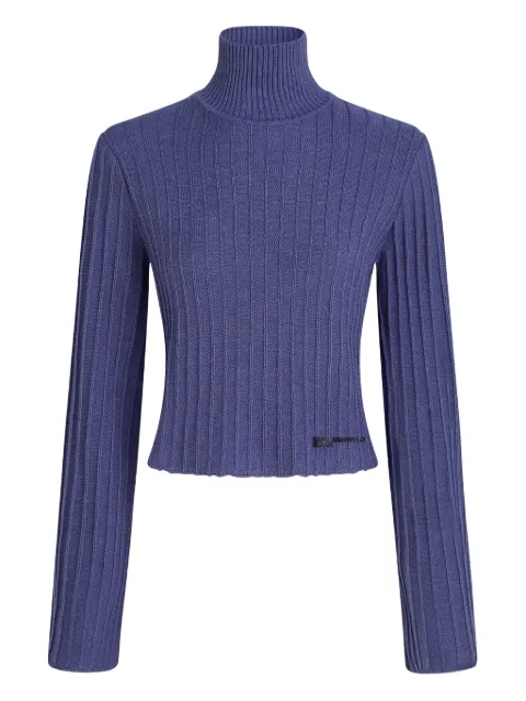 Karl Lagerfeld Jeans Gerippter Rollkragenpullover