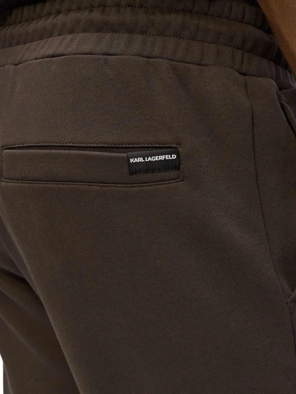 Karl Lagerfeld Cuffed Track Pants In Brown