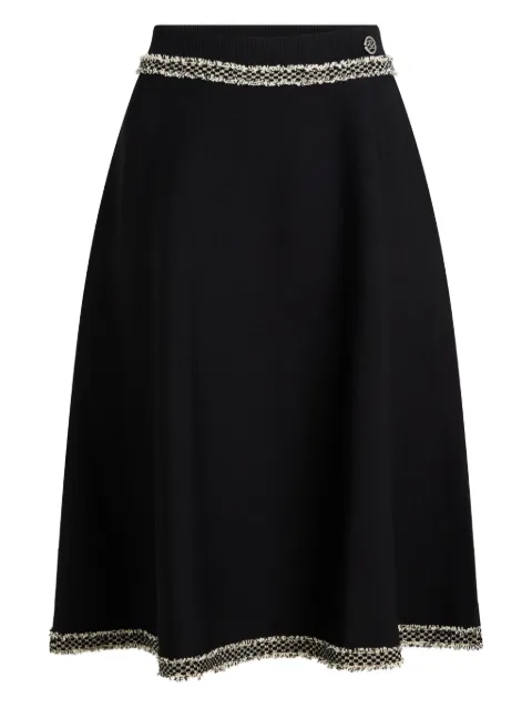 Karl Lagerfeld bouclé-detail knitted skirt
