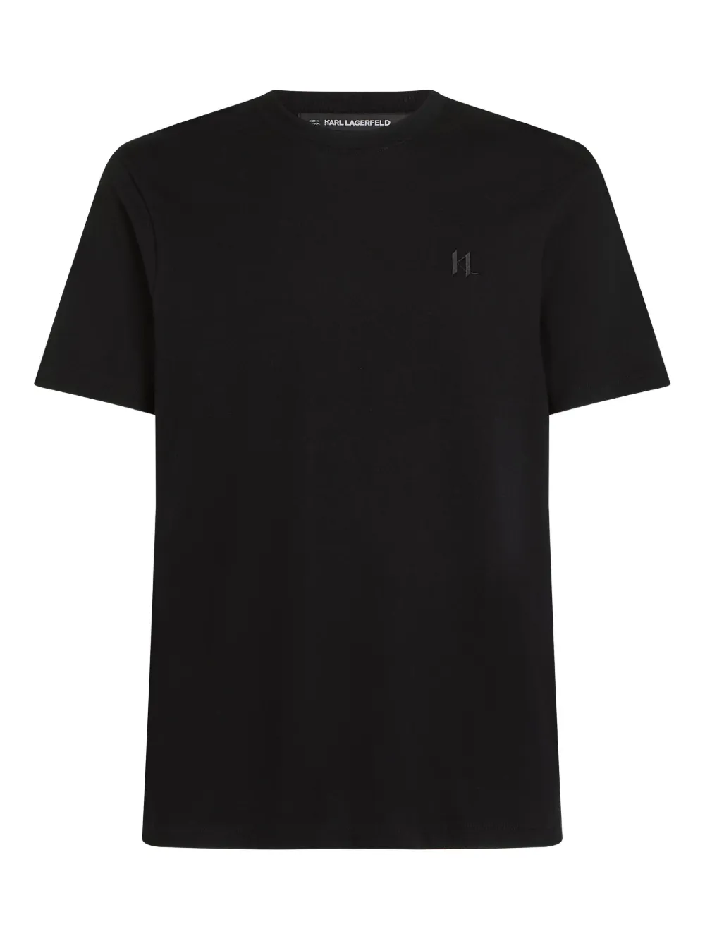 Karl Lagerfeld embroidered-logo crew-neck T-shirt | Black | Image 1