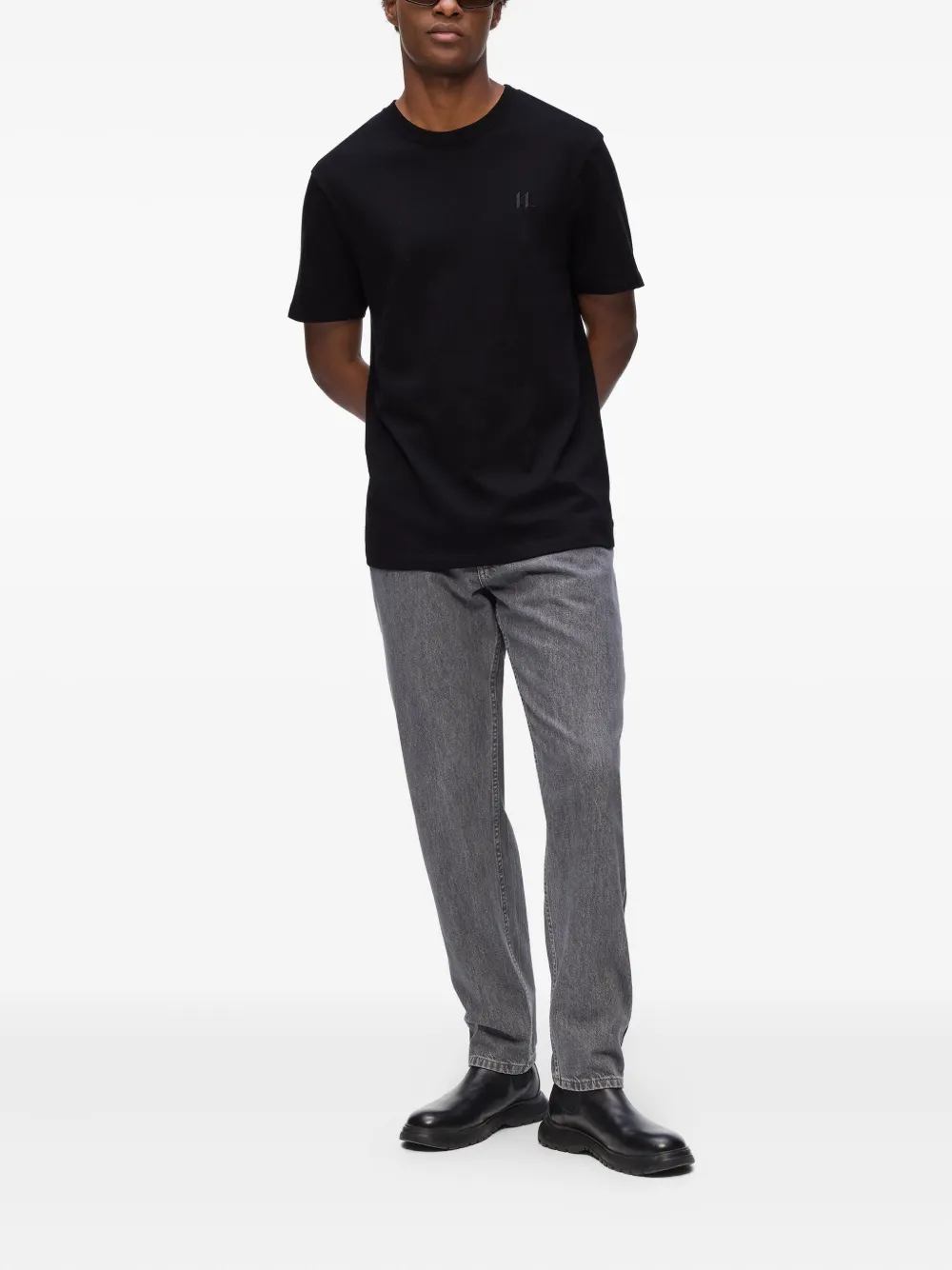 Karl Lagerfeld T-shirt met geborduurd logo - Zwart