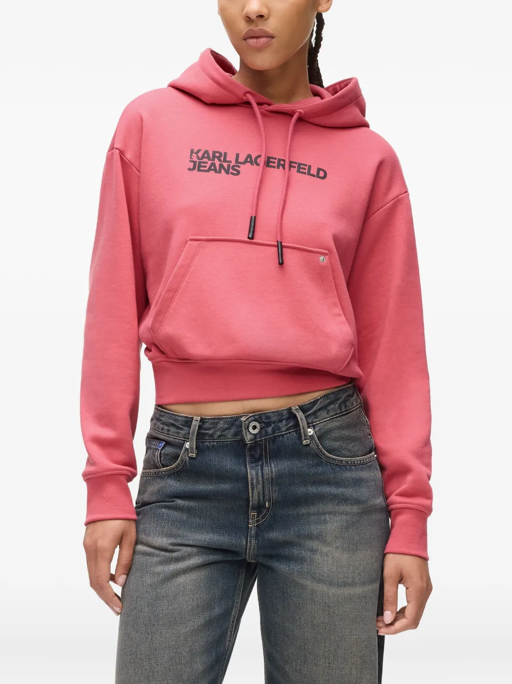 Karl Lagerfeld Jeans Hoodie met logoprint Roze