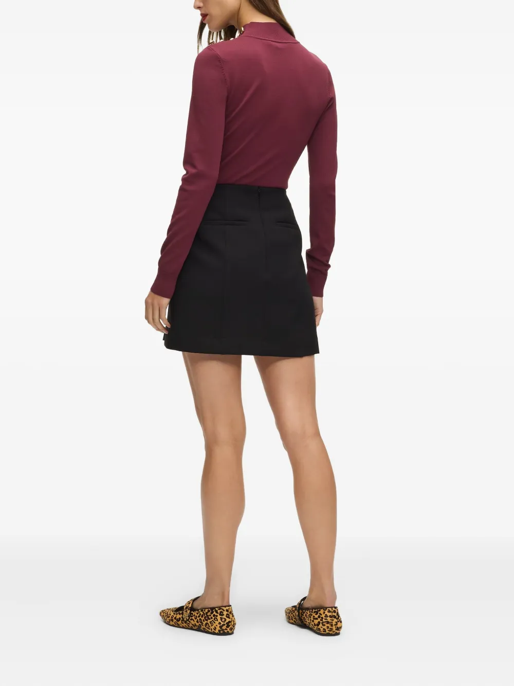 Karl Lagerfeld Rok met knopen Zwart