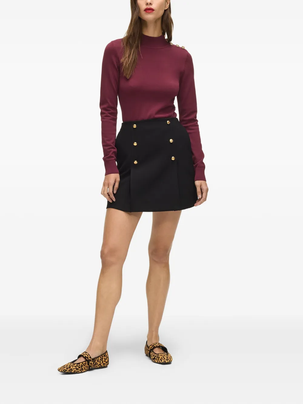 Karl Lagerfeld falda con doble botone | Faldas acampanadas | Image 2
