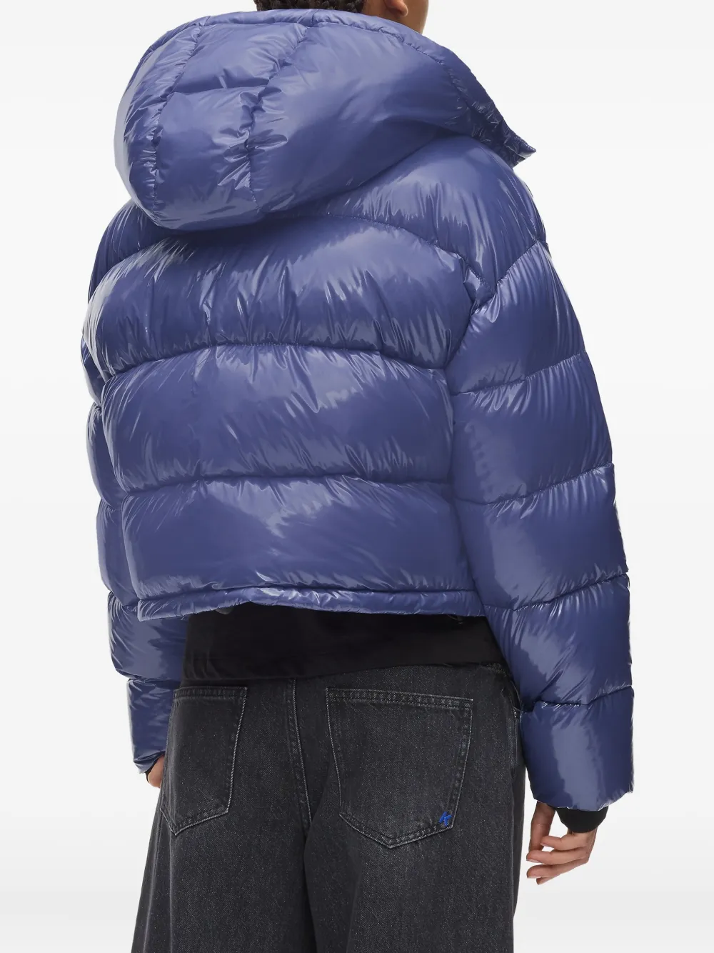 Karl Lagerfeld Jeans Donsjack met logoprint Blauw