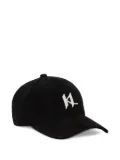 Karl Lagerfeld monogram corduroy baseball cap - Black