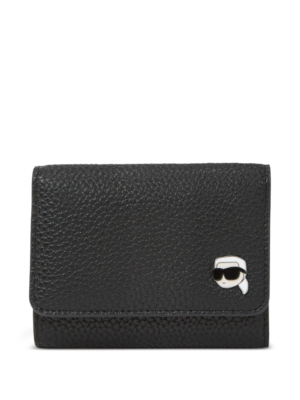 Karl Lagerfeld Ikon pebble tri-fold wallet | Black | Image 1