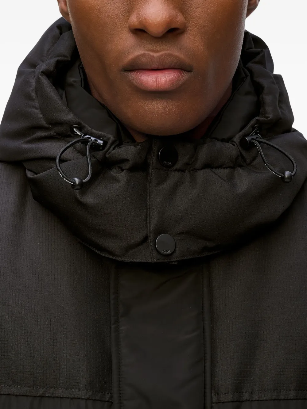 Karl Lagerfeld Gewatteerde jas met capuchon Zwart