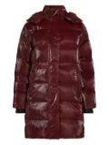 Karl Lagerfeld Jeans pearlescent hooded puffer coat - Red