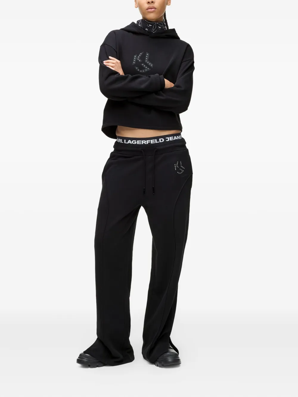 Karl Lagerfeld Jeans Joggingbroek met logo - Zwart