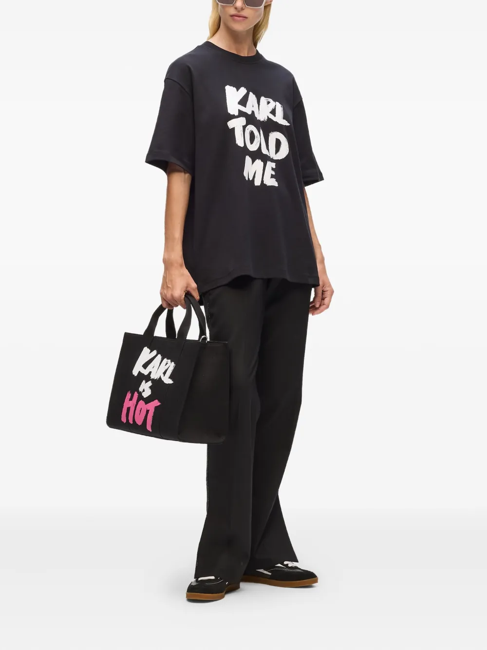 Karl Lagerfeld Karl Told Me T-shirt Zwart