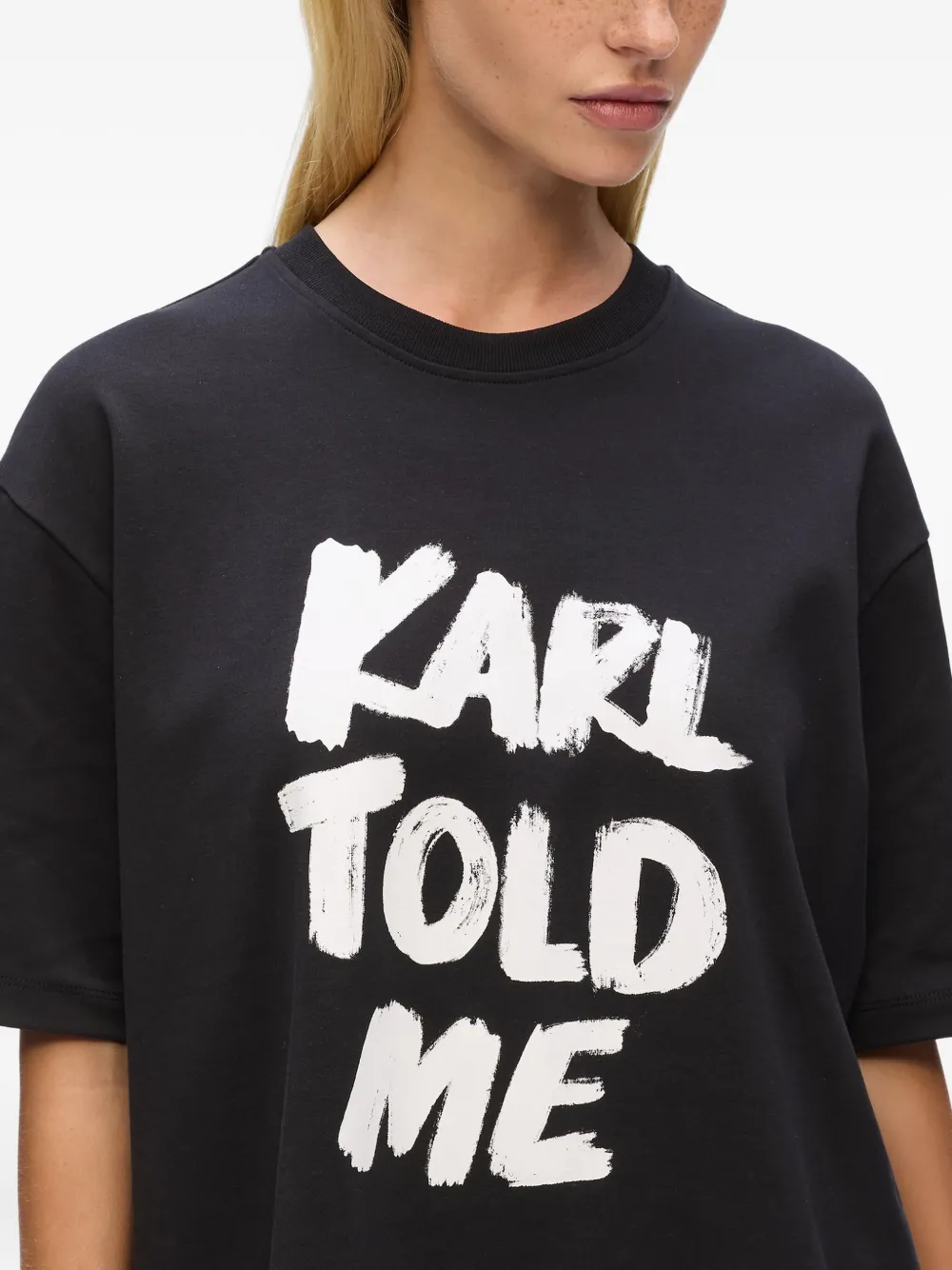 Karl Lagerfeld Karl Told Me T-shirt Zwart