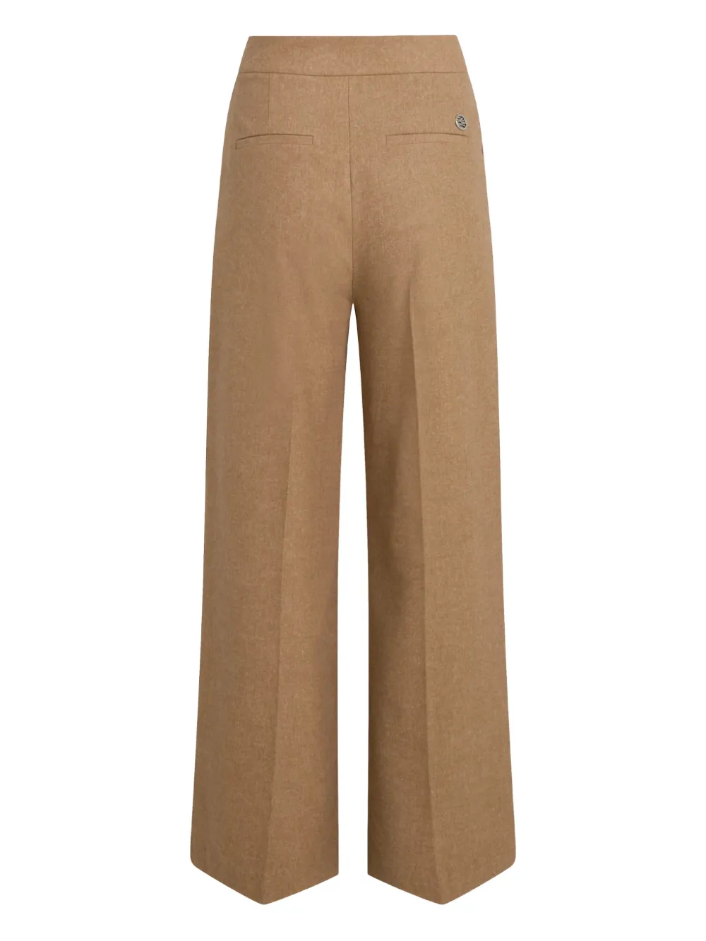 Karl Lagerfeld Plooibroek met wijde pijpen Beige