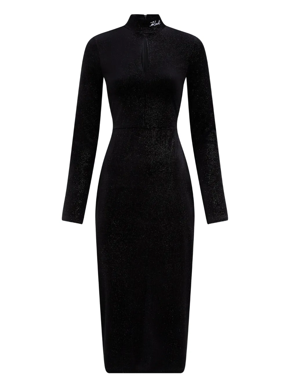 Karl Lagerfeld sparkle high-neck dress | Black | Image 1