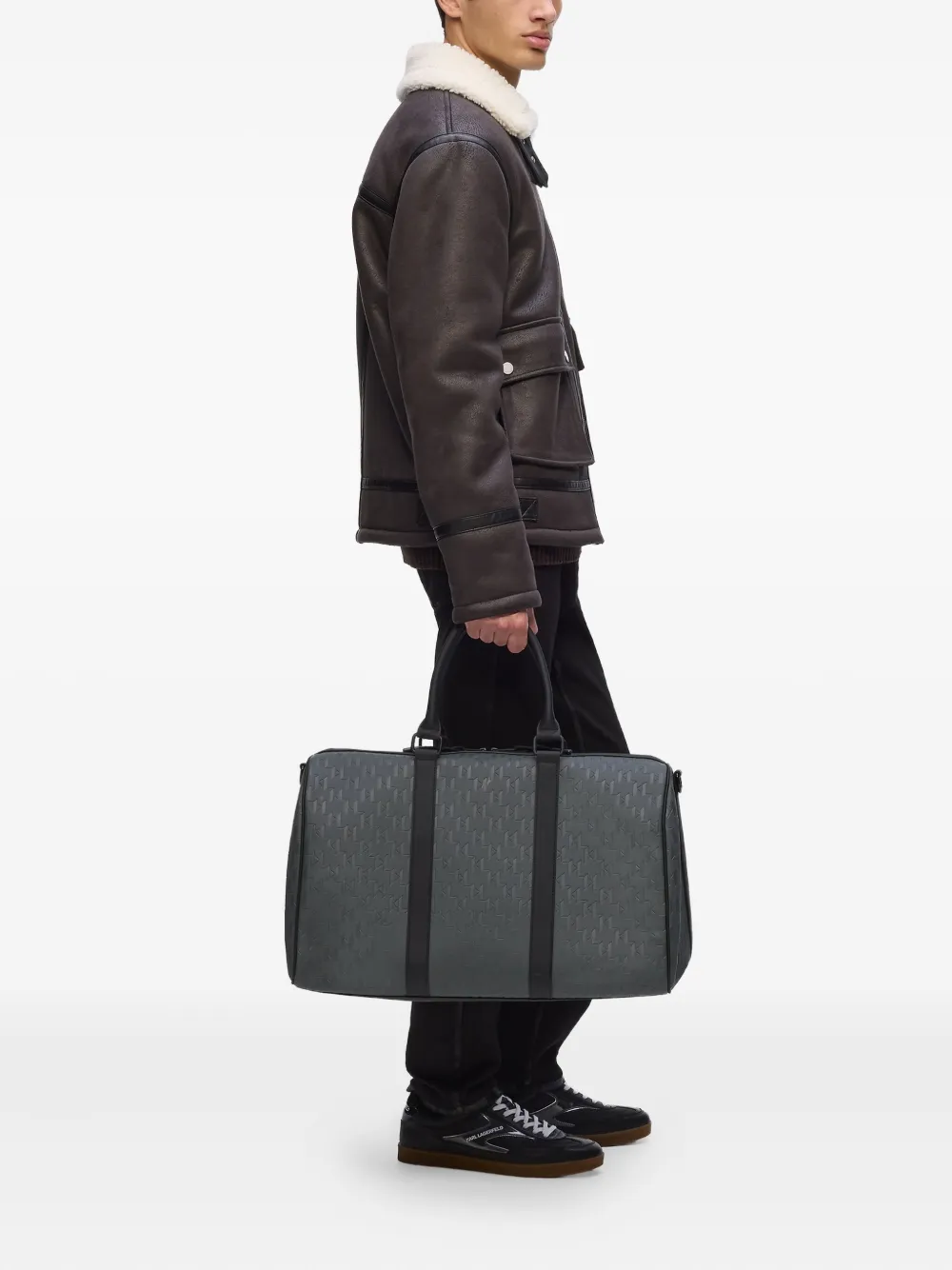 Karl Lagerfeld monogram-embossed weekender bag | Image 2