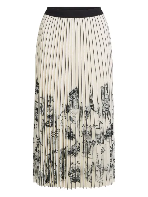 Karl Lagerfeld striped pleated midi skirt