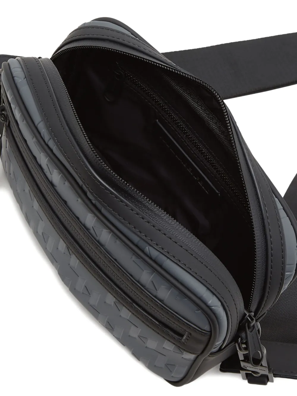 Karl Lagerfeld Camera messengertas met monogram Grijs