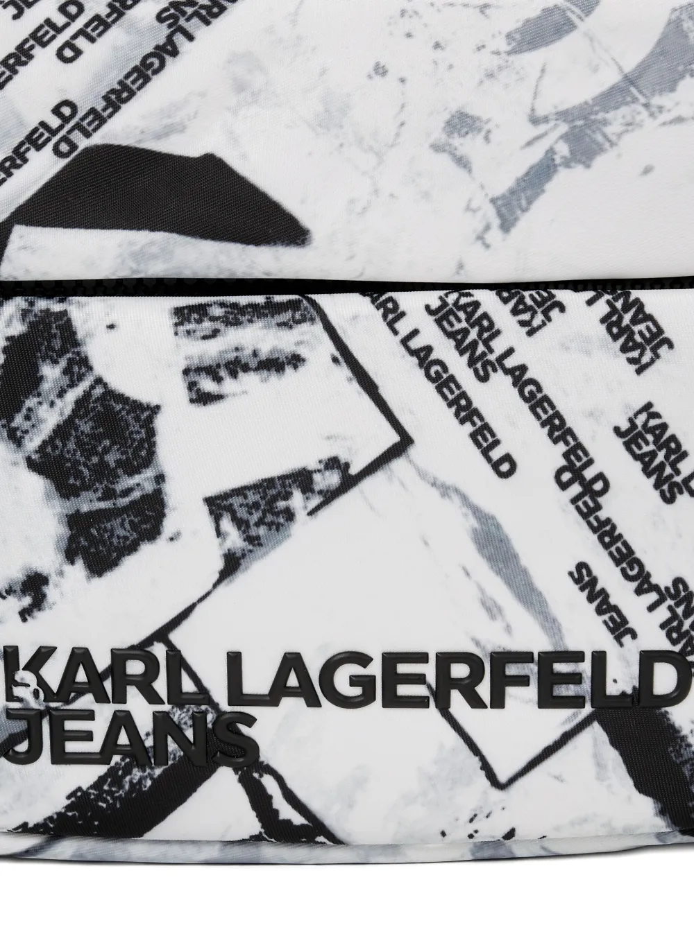 Karl Lagerfeld Jeans Crossbodytas met all-over print Wit