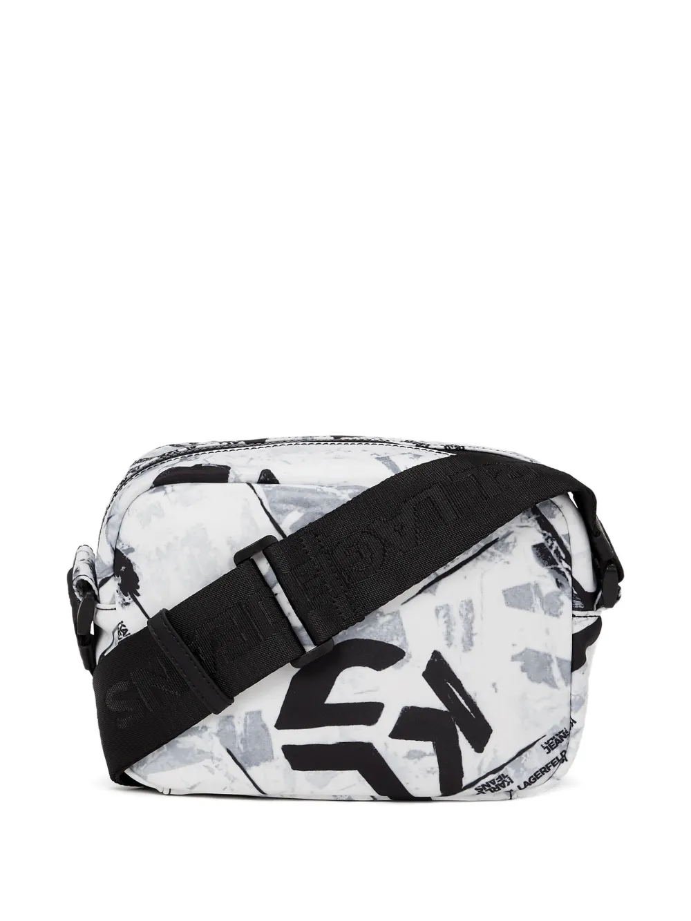 Karl Lagerfeld Jeans Crossbodytas met all-over print Wit