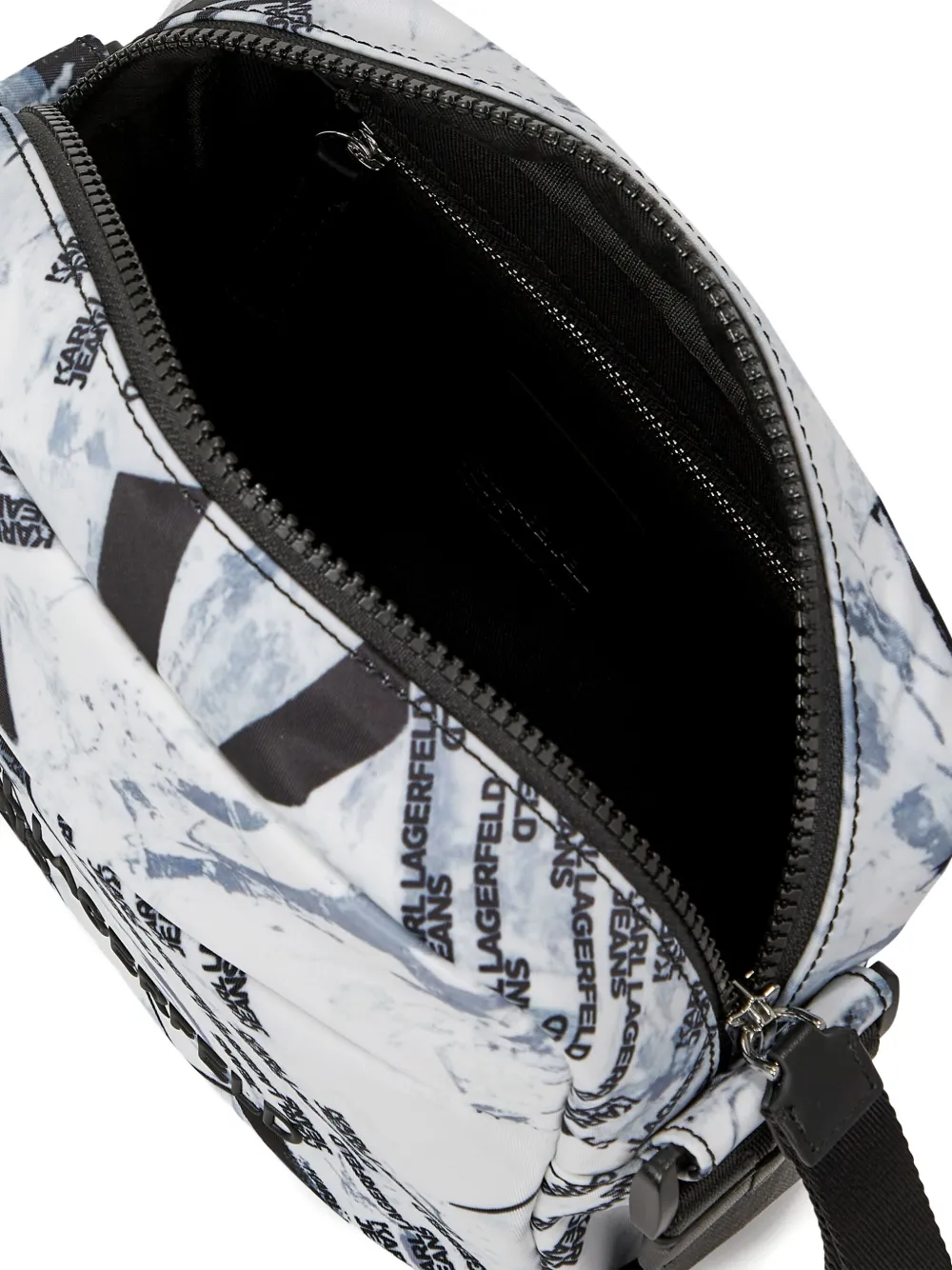 Karl Lagerfeld Jeans Crossbodytas met all-over print Wit
