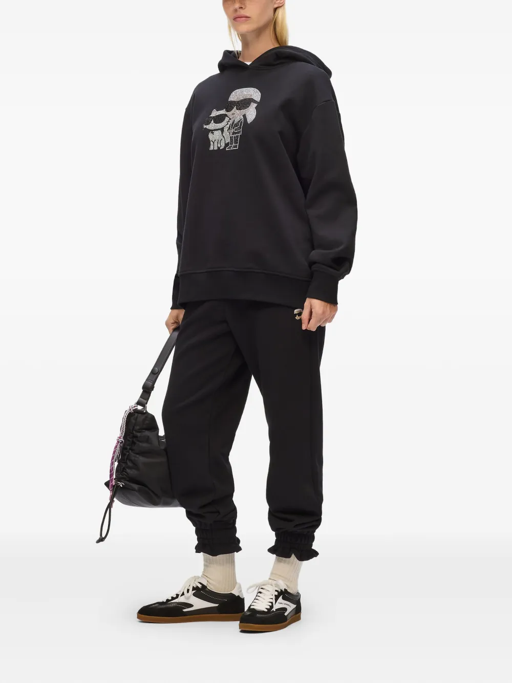 Karl Lagerfeld rhinestone-embellished Ikonik Karl hoodie | Jumpers | Image 2