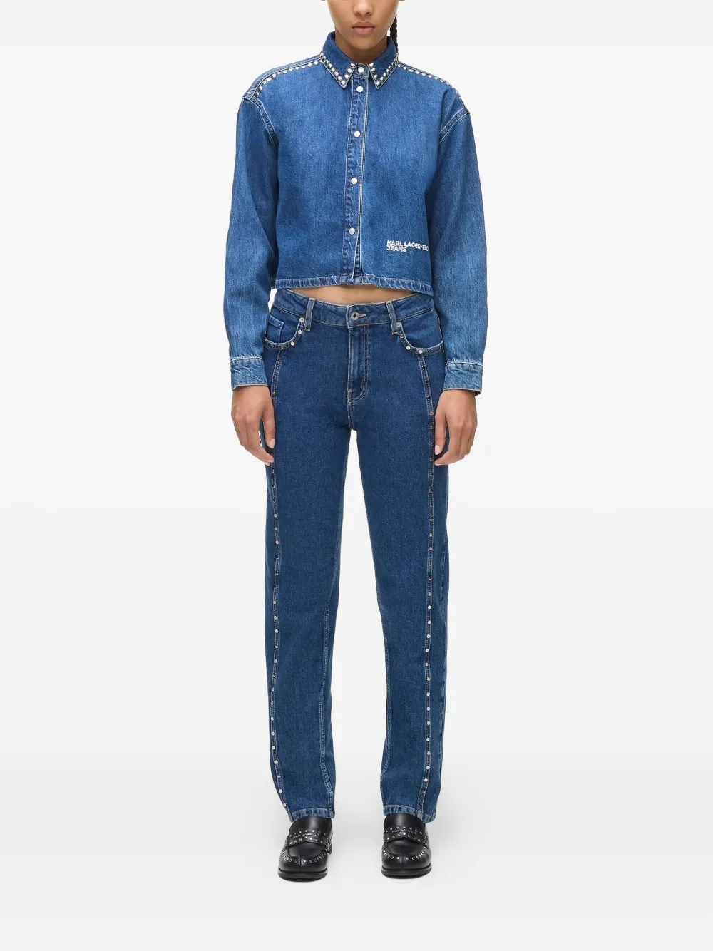 Karl Lagerfeld Jeans Straight jeans - Blauw