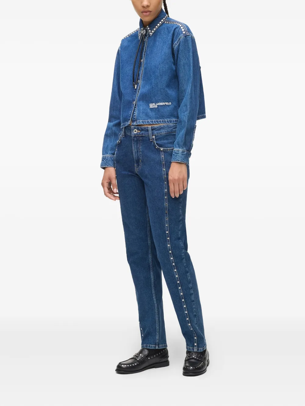 Karl Lagerfeld Jeans Straight-leg Jeans In Blue