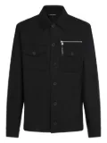 Karl Lagerfeld zip-pocket shirt jacket - Black