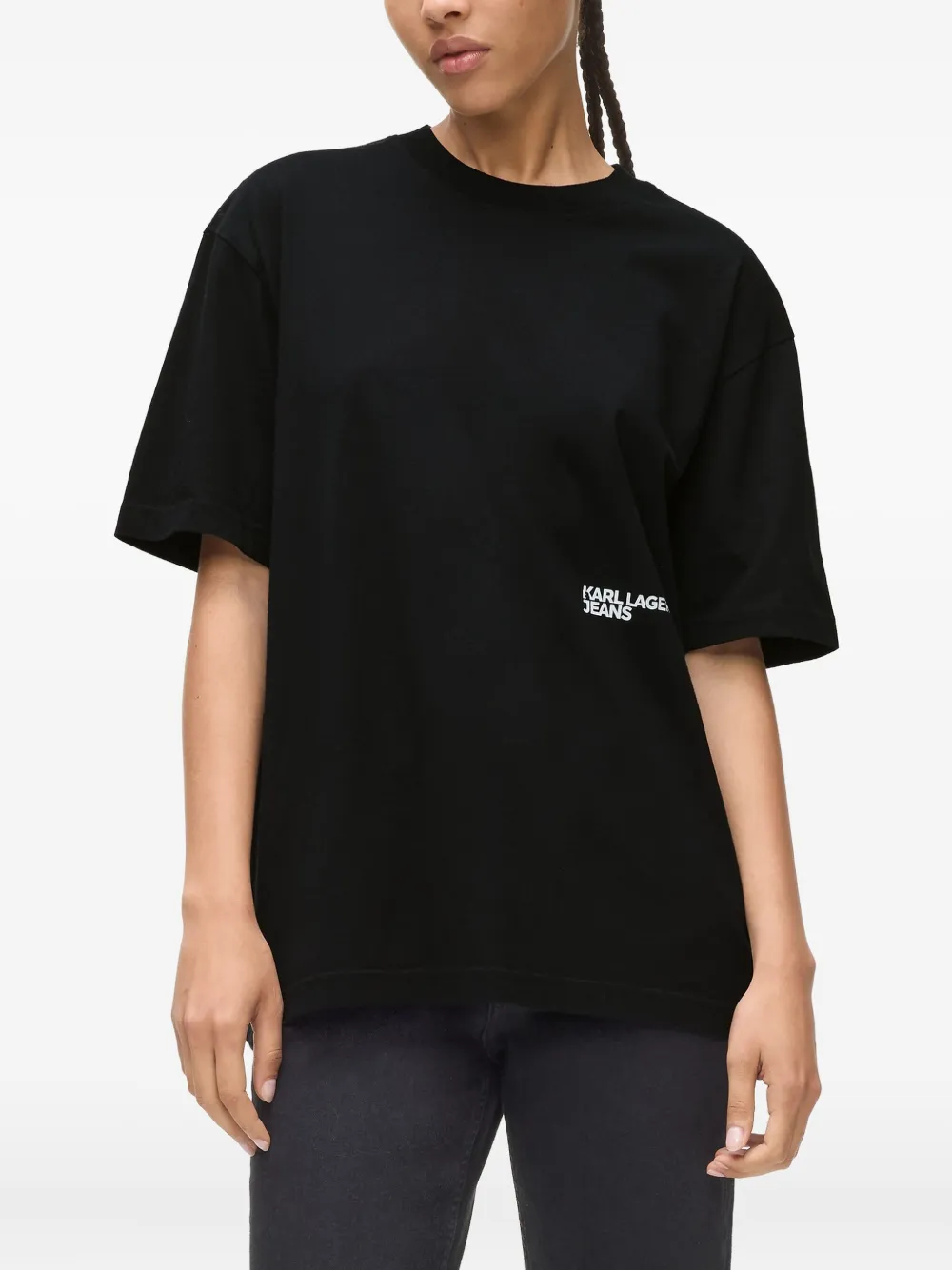 Karl Lagerfeld Jeans T-shirt met logoprint Zwart