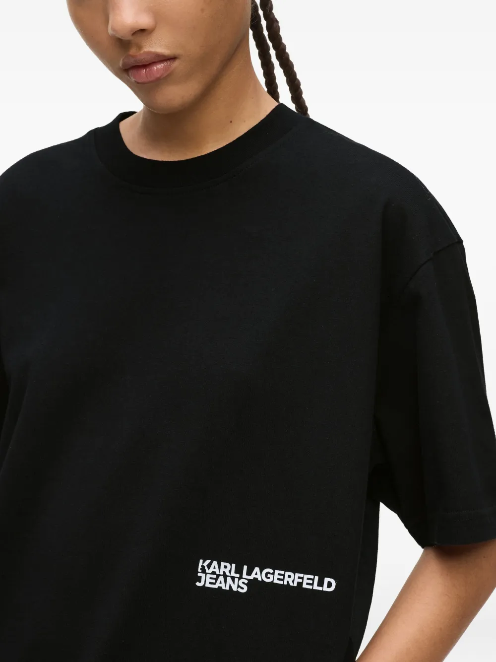 Karl Lagerfeld Jeans T-shirt met logoprint Zwart