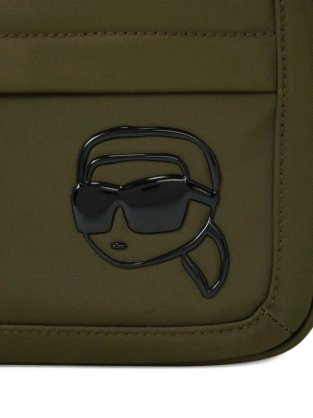 Karl Lagerfeld Crossbodytas met logopatch Groen