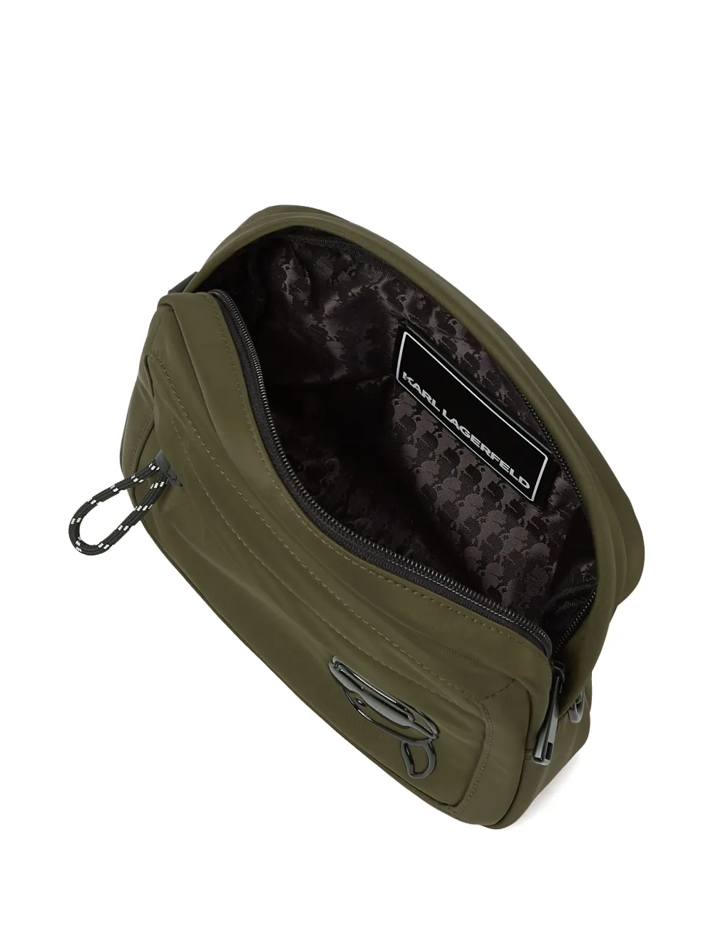 Karl Lagerfeld Crossbodytas met logopatch Groen