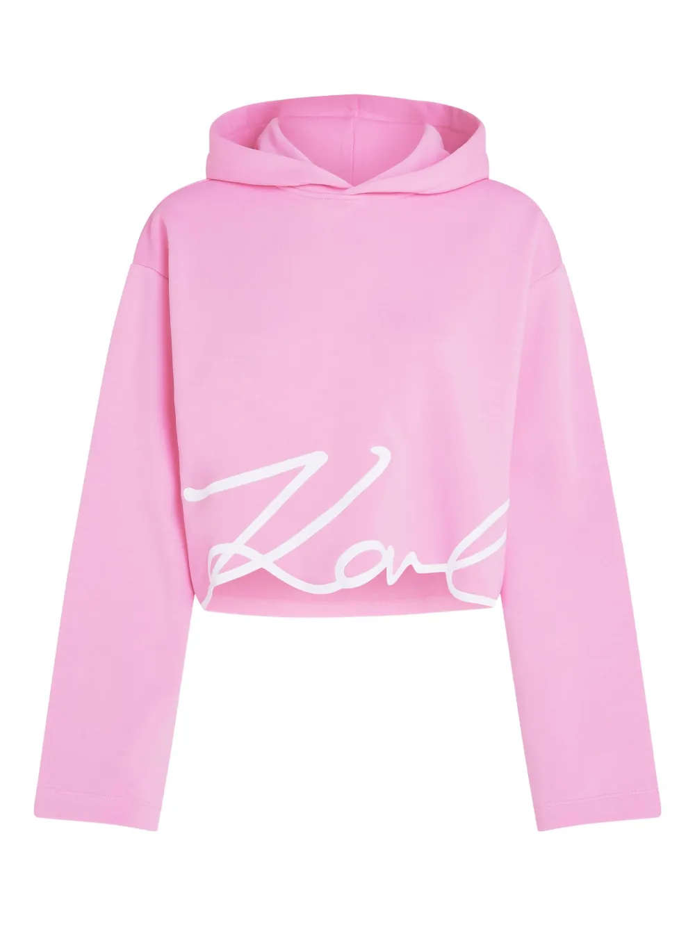 Karl Lagerfeld Hoodie met kenmerkende afwerking Roze
