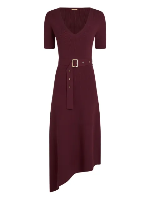 Karl Lagerfeld ribbed asymmetric midi dress