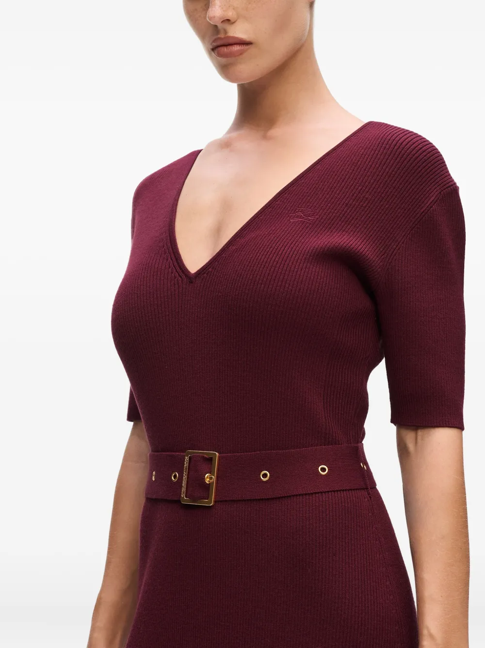 Karl Lagerfeld Asymmetrische midi-jurk Rood