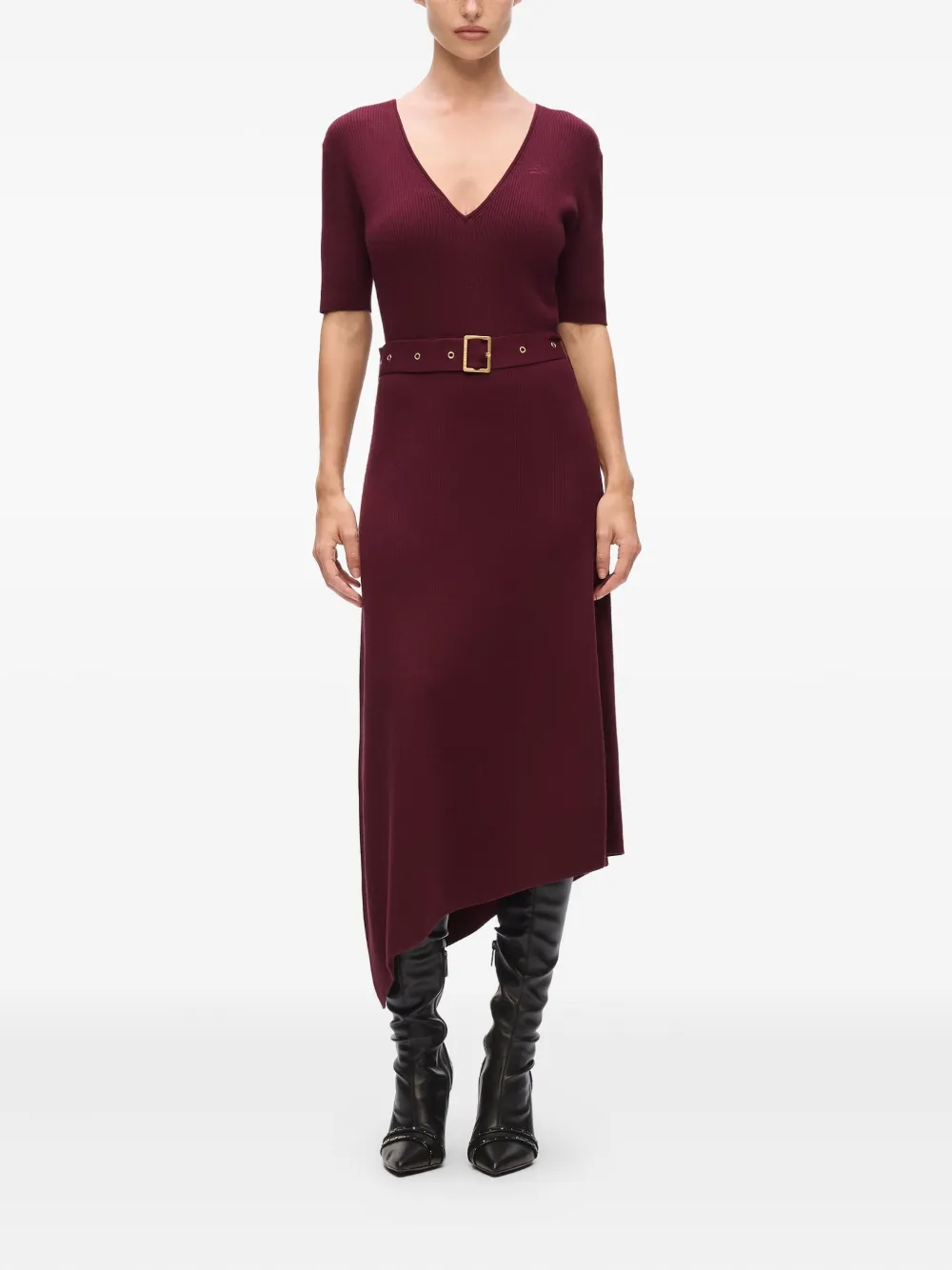Karl Lagerfeld Asymmetrische midi-jurk Rood