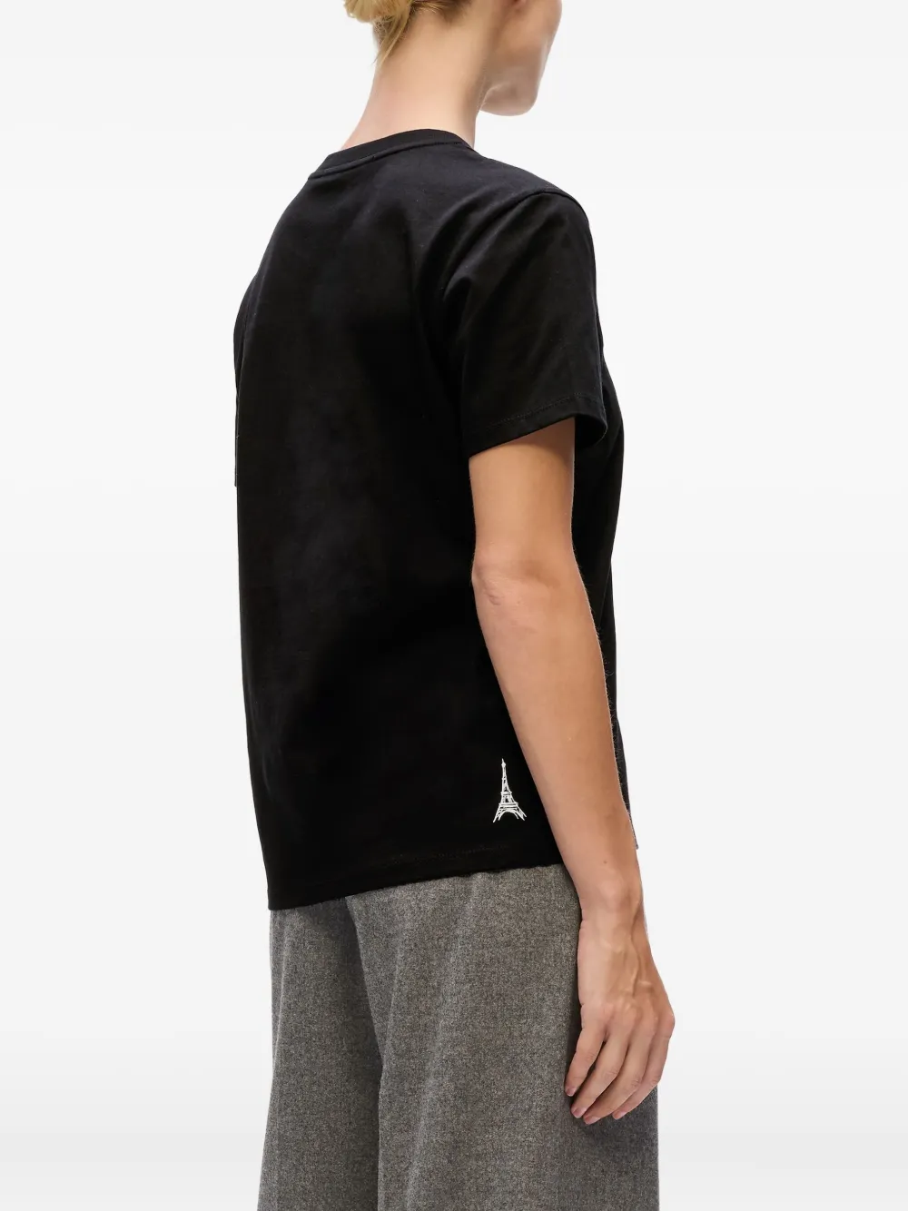 Karl Lagerfeld Paris Sketch-print T-shirt In Black