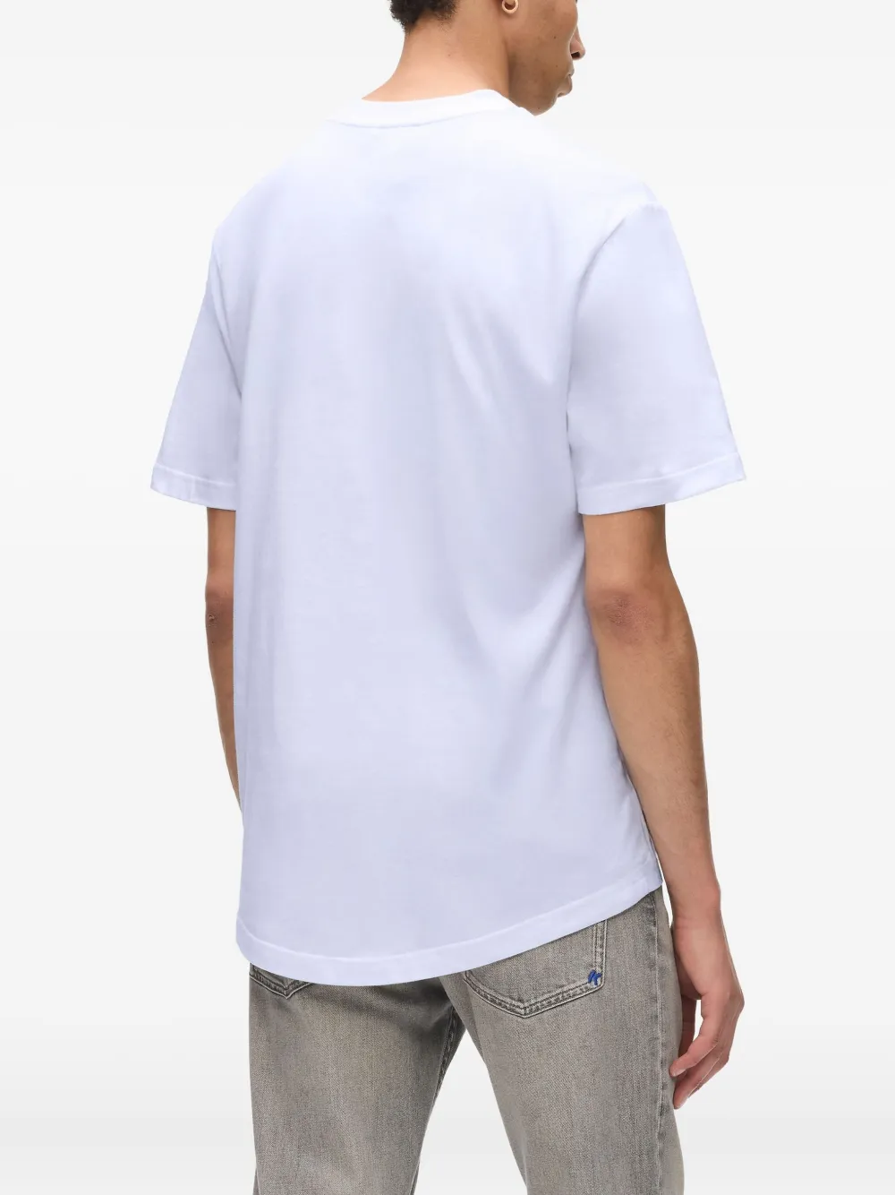 Karl Lagerfeld Jeans Embossed-logo T-shirt In White