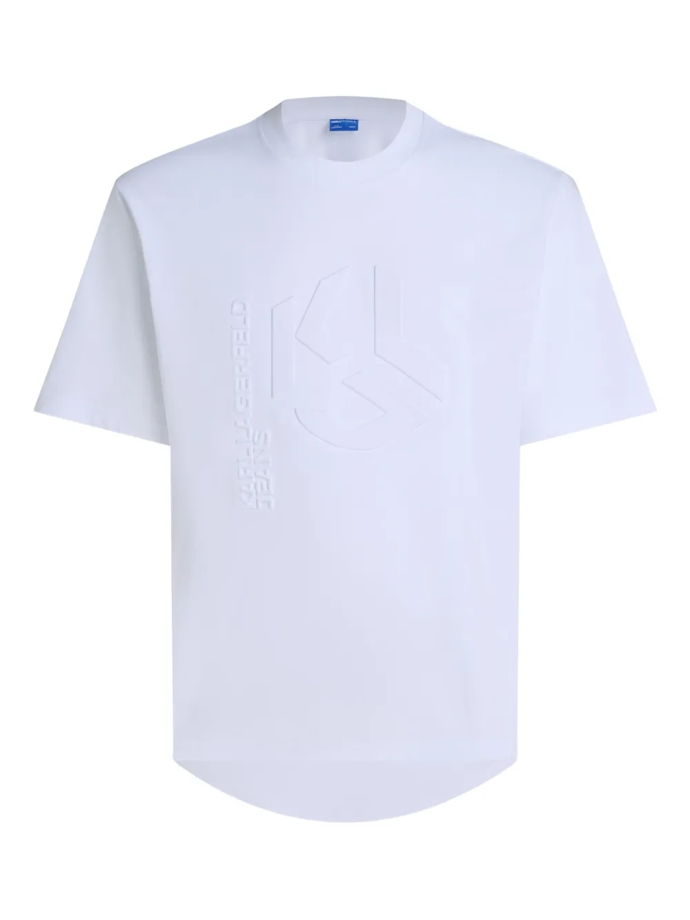 Karl Lagerfeld Jeans Embossed-logo T-shirt In White