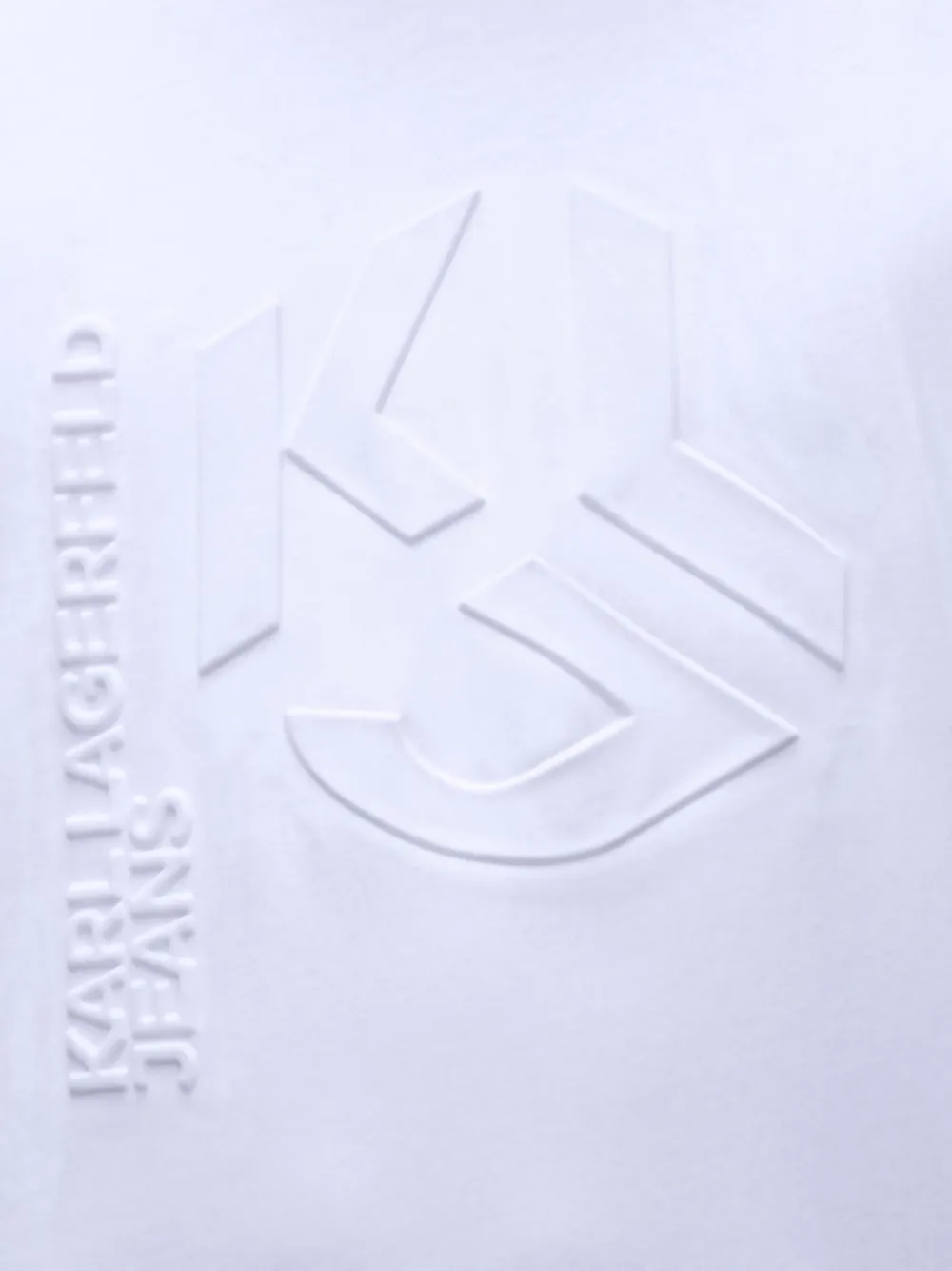 Karl Lagerfeld Jeans Embossed-logo T-shirt In White