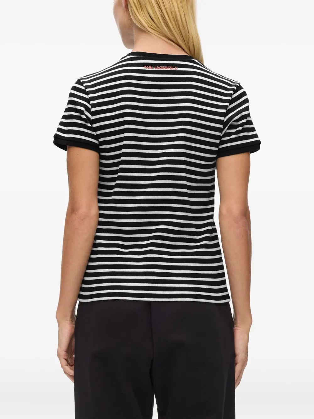 Karl Lagerfeld Gestreept T-shirt Zwart