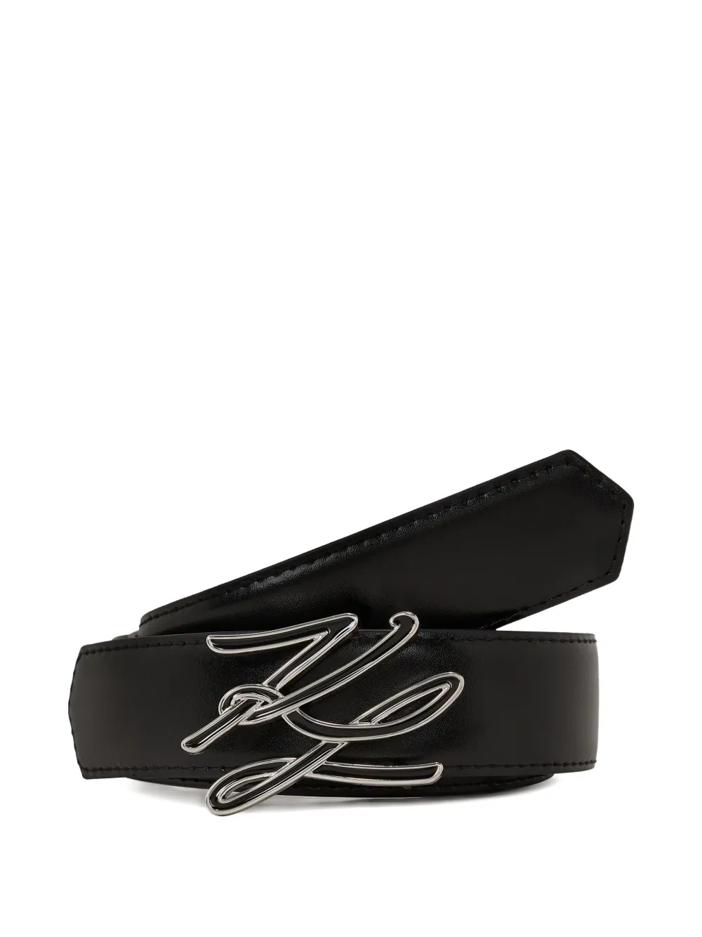 Karl Lagerfeld K/Autograph enamel belt | Black | Image 1