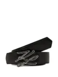 Karl Lagerfeld K/Autograph enamel belt - Black
