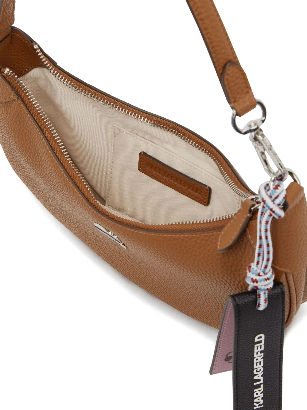 Karl Lagerfeld Logo-detail Shoulder Bag In Brown