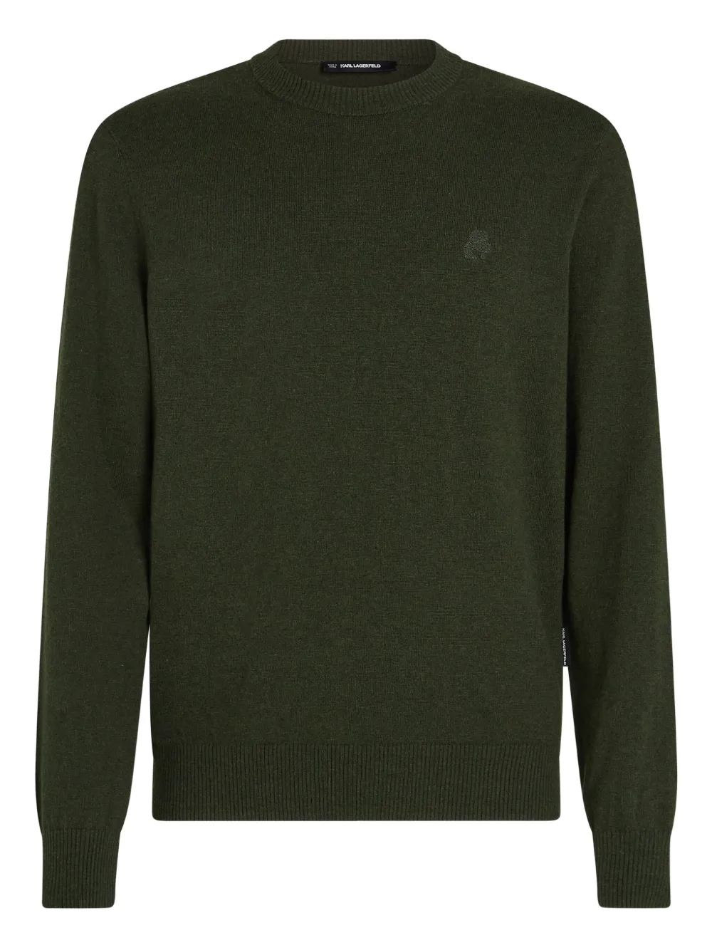 Karl Lagerfeld suéter con cuello redondo y logo | verde | Image 1
