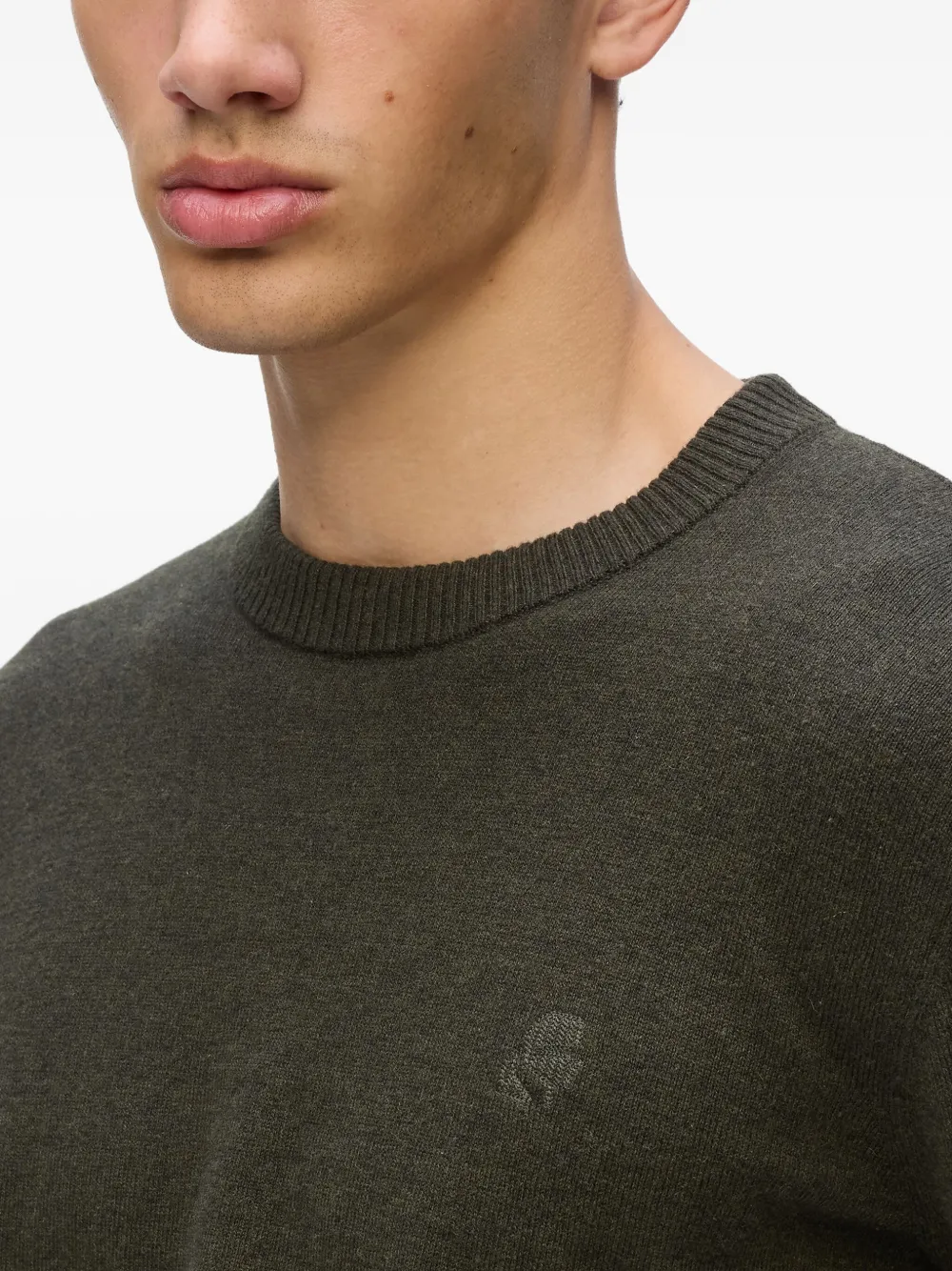 Karl Lagerfeld Trui met ronde hals en logo Groen