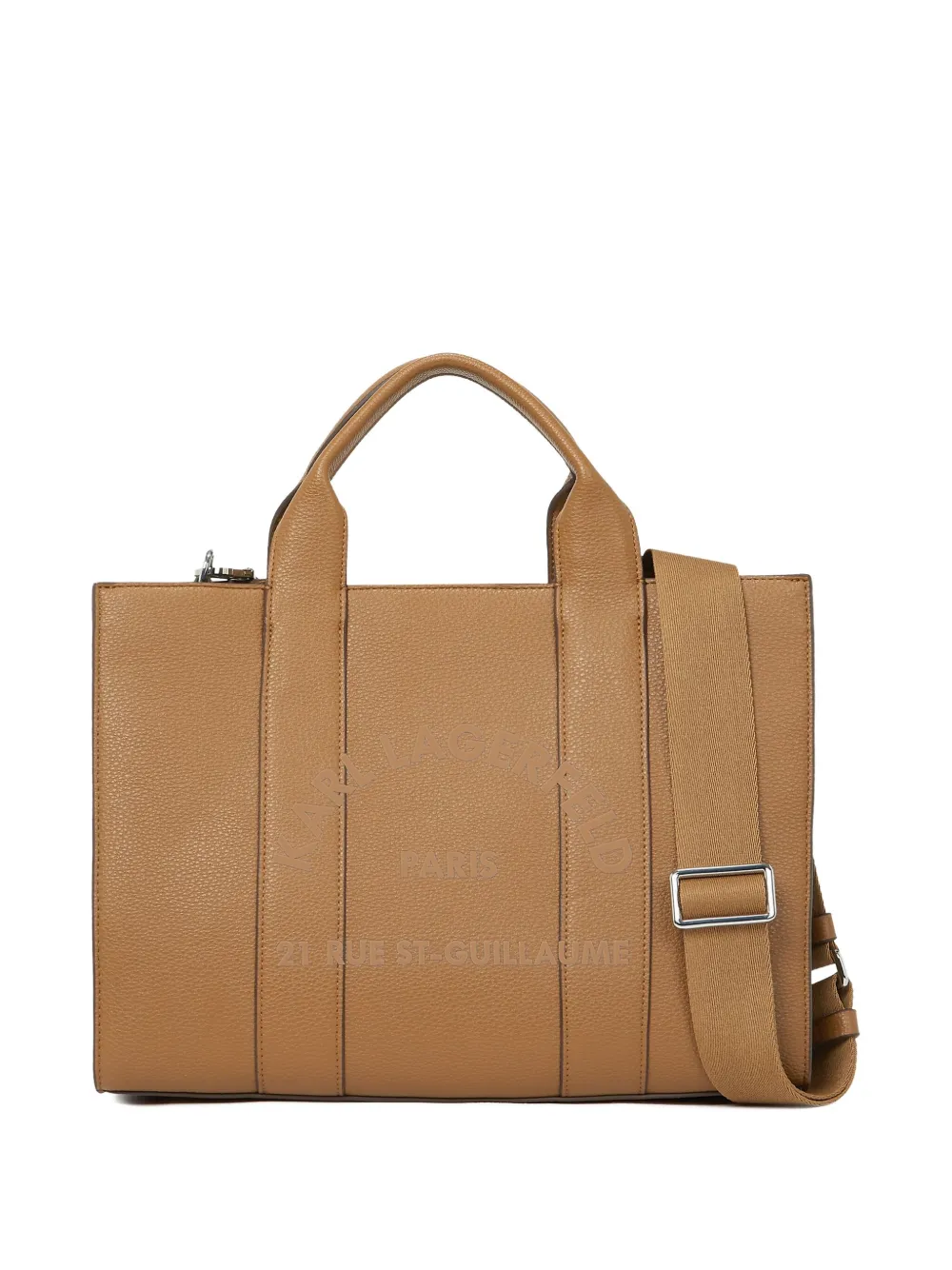 Karl Lagerfeld Shopper met logoprint Bruin